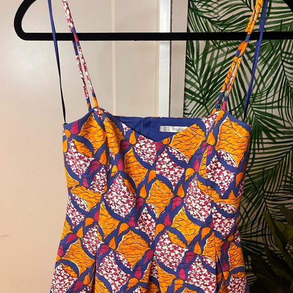 Zara Womens Tribal Print Open Back Mini Dress Medium - Picture 3 of 11